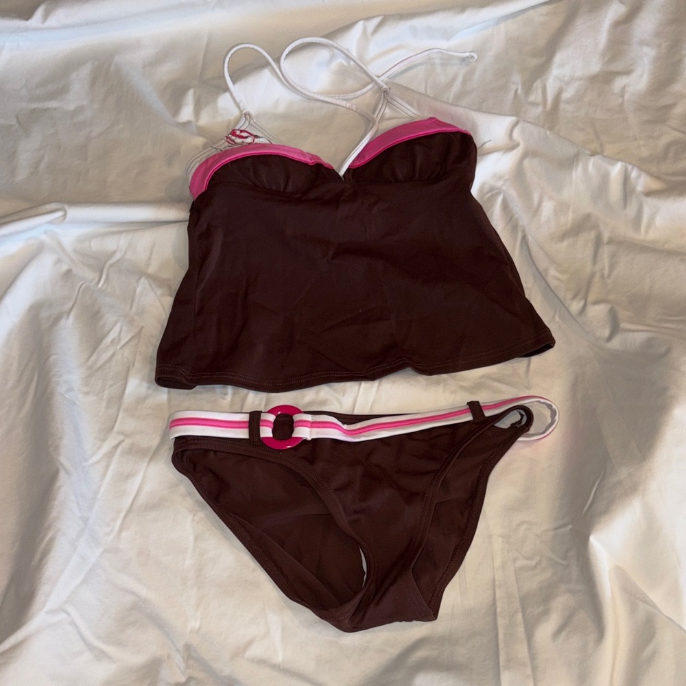 Hula Honey Brown and Pink Bikini Set